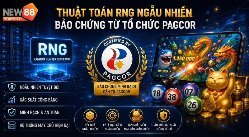 Thuật toán RNG ngẫu nhiên sảnh Mèo bắt cá NEW88
